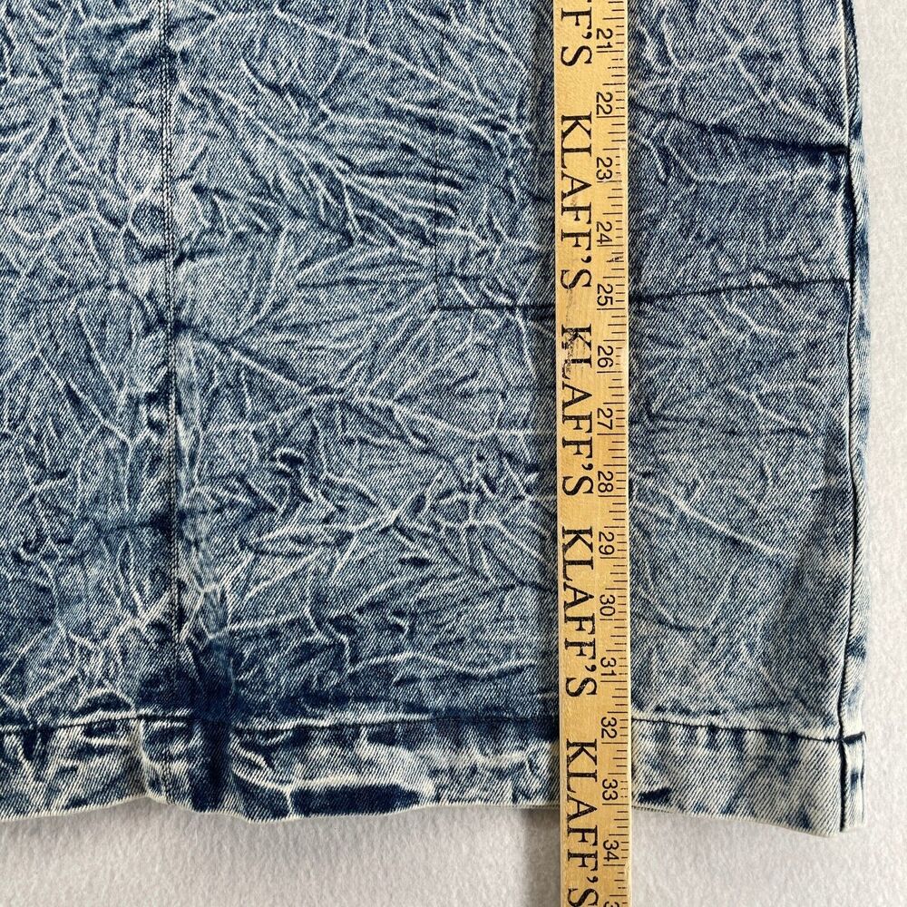 Who What Wear Acid Wash Denim Mini Dress in Blue - Picture 12 of 13